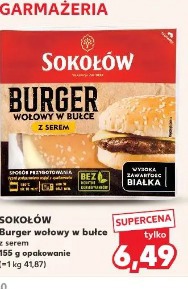 Sokołów Burger wołowy w bułce z serem