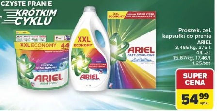 Ariel proszek, żel, kapsułki do prania