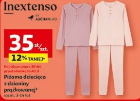 Piżama dziecięca z dzianiny prążkowanej Inextenso