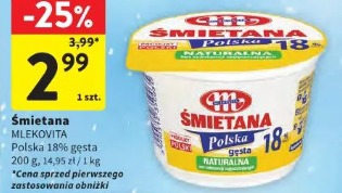 Śmietana Mlekovita Polska 18% gęsta