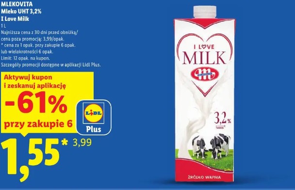 Mlekovita Mleko UHT 3,2% I Love Milk