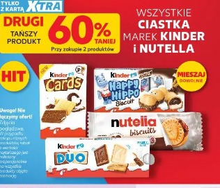 Wszystkie ciastka marek Kinder i Nutella