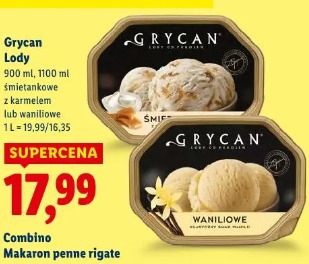 Grycan Lody śmietankowe z karmelem lub waniliowe