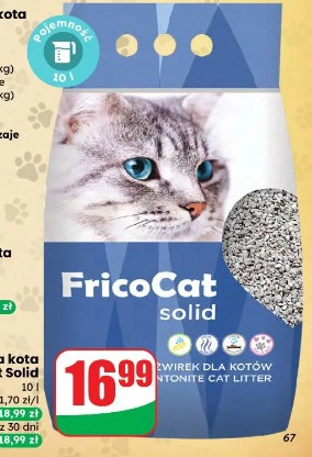 Żwirek dla kota bentonitowy FricoCat Solid