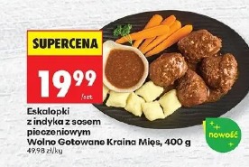 Eskalopki z indyka z sosem pieczeniowym Wolno Gotowane Kraina Mięs