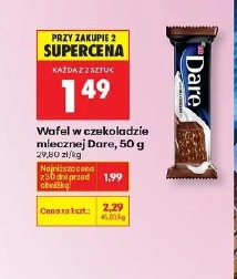 Wafel w czekoladzie mlecznej Dare