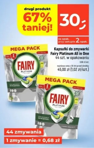 Kapsułki do zmywarki Fairy Platinum All in One