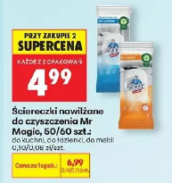 Ściereczki nawilżane do czyszczenia Mr Magic, 50/60 szt.