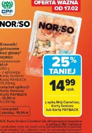 Krewetki gotowane obrane NORSO