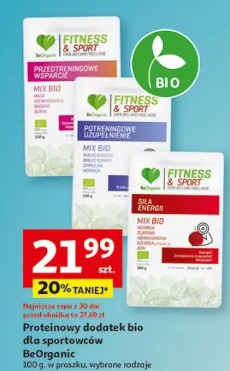 Proteinowy dodatek bio dla sportowców BeOrganic