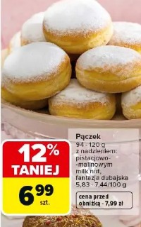 Pączek z nadzieniem: pistacjowo-malinowym, milk nut, fantazja dubańska