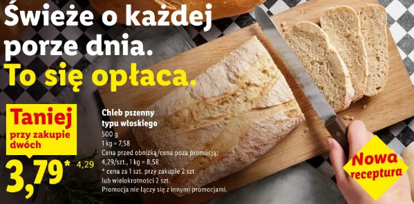 Chleb pszenny typu włoskiego