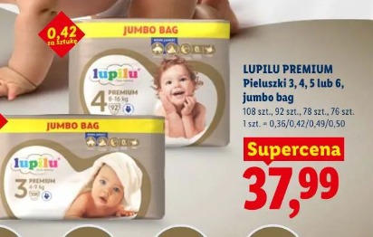 Lupilu Premium Pieluszki 3, 4, 5 lub 6, jumbo bag