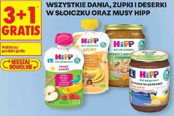 Wszystkie dania, zupki i deserki w słoiczku oraz musy Hipp
