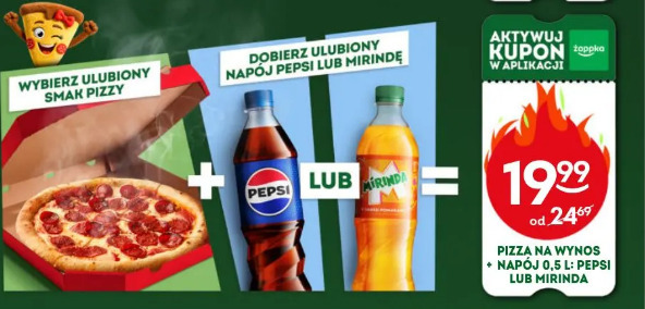 Pizza na wynos + napój 0,5l: Pepsi lub Mirinda