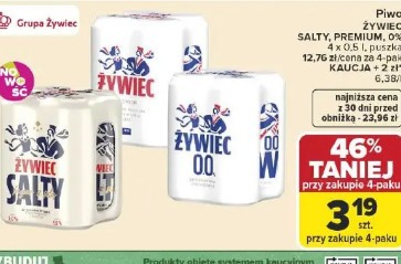 Piwo Żywiec Salty, Premium, 0% 4 x 0,5 l puszka