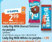 Lody Big Milk Donut/Intense na patyku Unilever