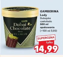 Gamberina Lody Dubai Chocolate Ice Cream