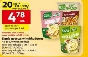 Danie gotowe w kubku Knorr