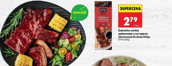 Żeberka wolno gotowane z syropem klonowym Kraina Mięs