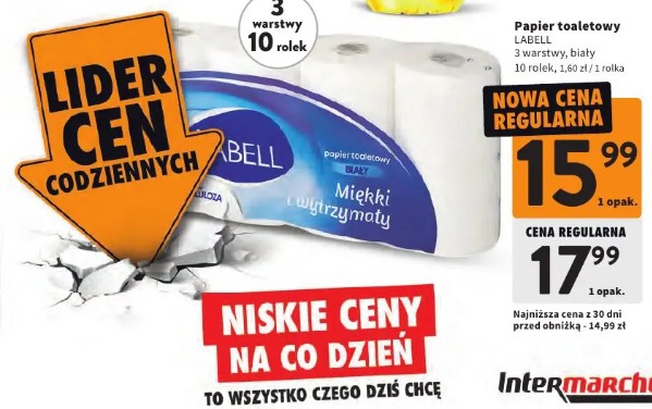 Papier toaletowy Labell biały