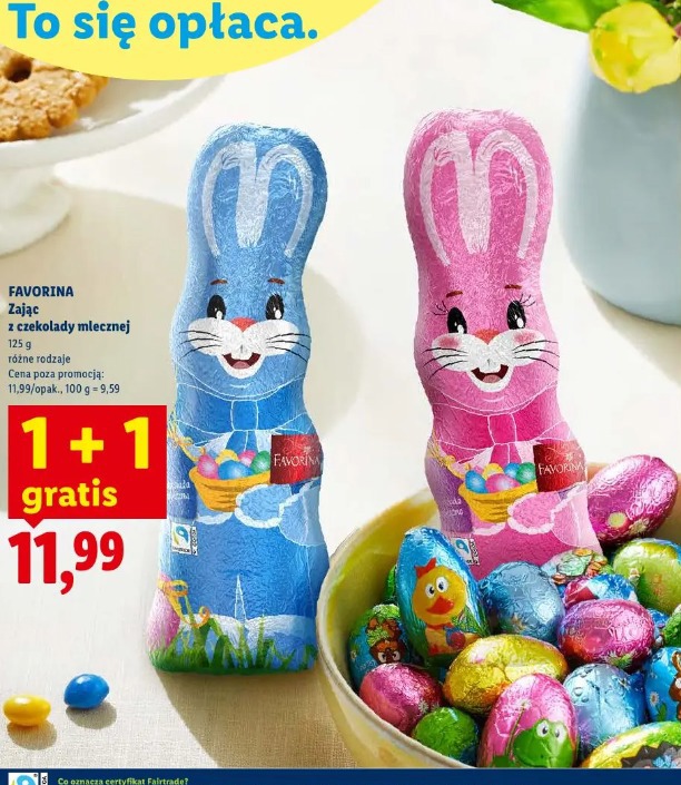 Favorina Zając z czekolady mlecznej