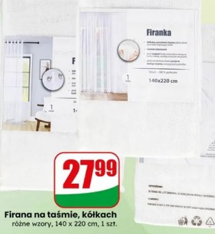 Firana na taśmie, kółkach