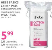 Hebe Basics Cotton Pads płatki kosmetyczne kwadratowe maxi