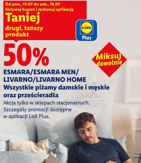 Esmara/Esmara Men/Livarno/Livarno Home Wszystkie piżamy damskie i męskie oraz prześcieradła