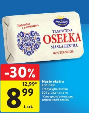 Masło ekstra ŁOSICKIE Tradycyjna osełka