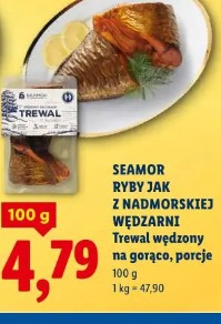 Seamor Ryby Jak Z Nadmorskiej Wędzarni Trewal wędzony na gorąco, porcje