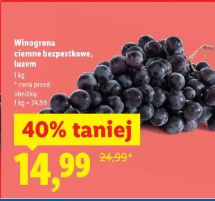 Winogrona ciemne bezpestkowe