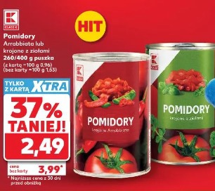K Classic Pomidory Arrabbiata lub krojone z ziołami