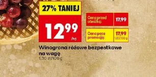 Winogrona różowe bezpestkowe