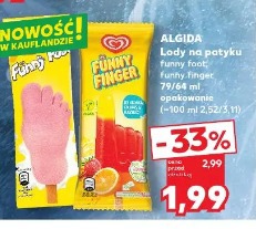 Algida Lody na patyku funny foot, funny finger