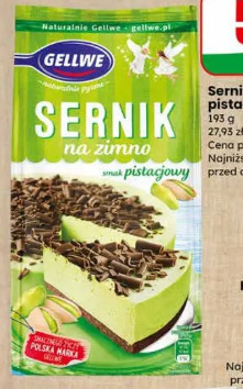 Sernik na zimno pistacjowy Gellwe