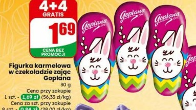 Figurka karmelowa w czekoladzie zając Goplana