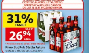 Piwo Bud lub Stella Artois