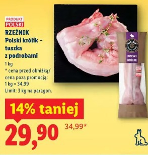 Rzeźnik Polski królik – tuszka z podrobami