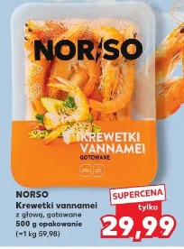 Norso Krewetki vannamei z głową, gotowane