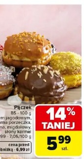 Pączek z serkiem jagodowym, z yuzu, czarna porzeczka, malina, migdałowy, słony karmel