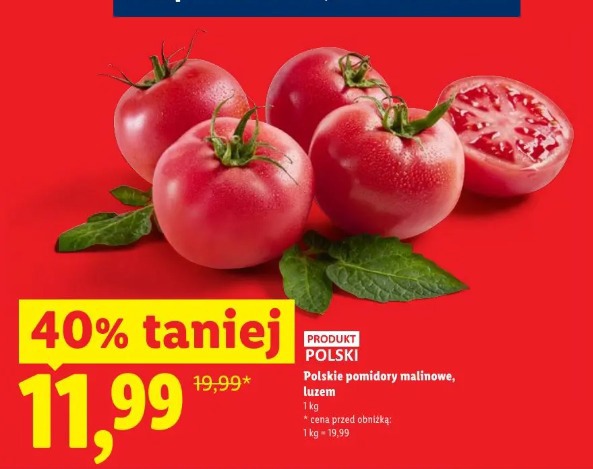Polskie pomidory malinowe, luzem