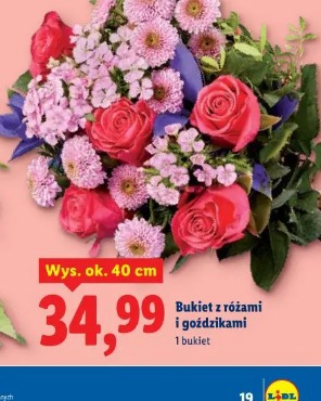 Bukiet z różami i goździkami