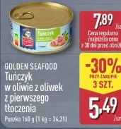Golden Seafood Tuńczyk w oliwie z oliwek z pierwszego tłoczenia