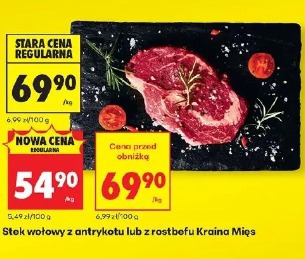Stek wołowy z antrykotu lub z rostbefu Kraina Mięs