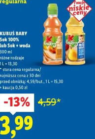 Kubuś Baby Sok 100% lub Sok + woda