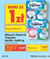 Mleczny deserek Yogolino Nestlé, 4x100 g
