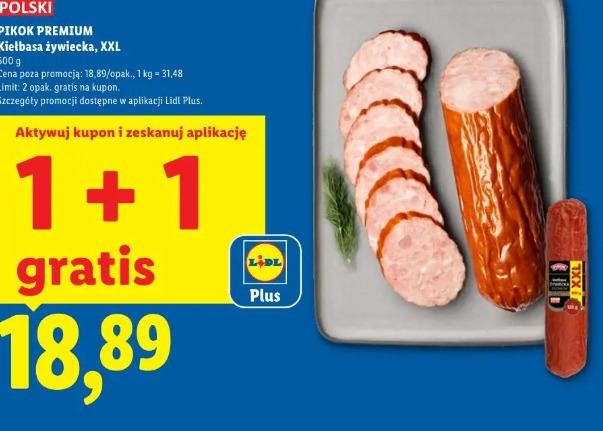 Pikok Premium kiełbasa żywiecka, XXL
