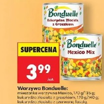 Warzywa Bonduelle: mieszanka warzywna Mexico, kukurydza złocista z groszkiem, kukurydza złocista z czerwoną fasolą