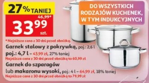 Garnek stalowy z pokrywką
